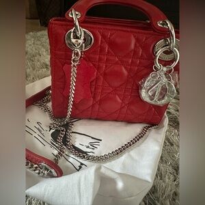 Red Quilted Leather Bag